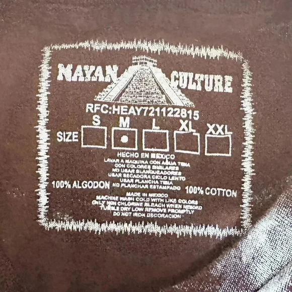 NAYAN CULTURE Men Short Sleeve Pullover Crew Neck 100% Cotton Tee Shirt Medium - Picture 8 of 8